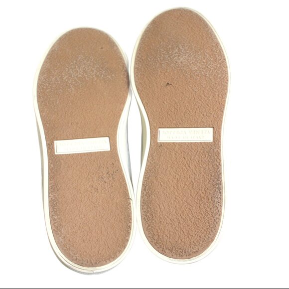 Bottega Veneta Intrecciato White Leather Low Profile Sneaker, Size 36.5 (US 6.5) - Picture 9 of 13